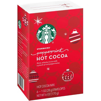 Starbucks Peppermint Hot Cocoa Mix - 6oz/6ct | Target