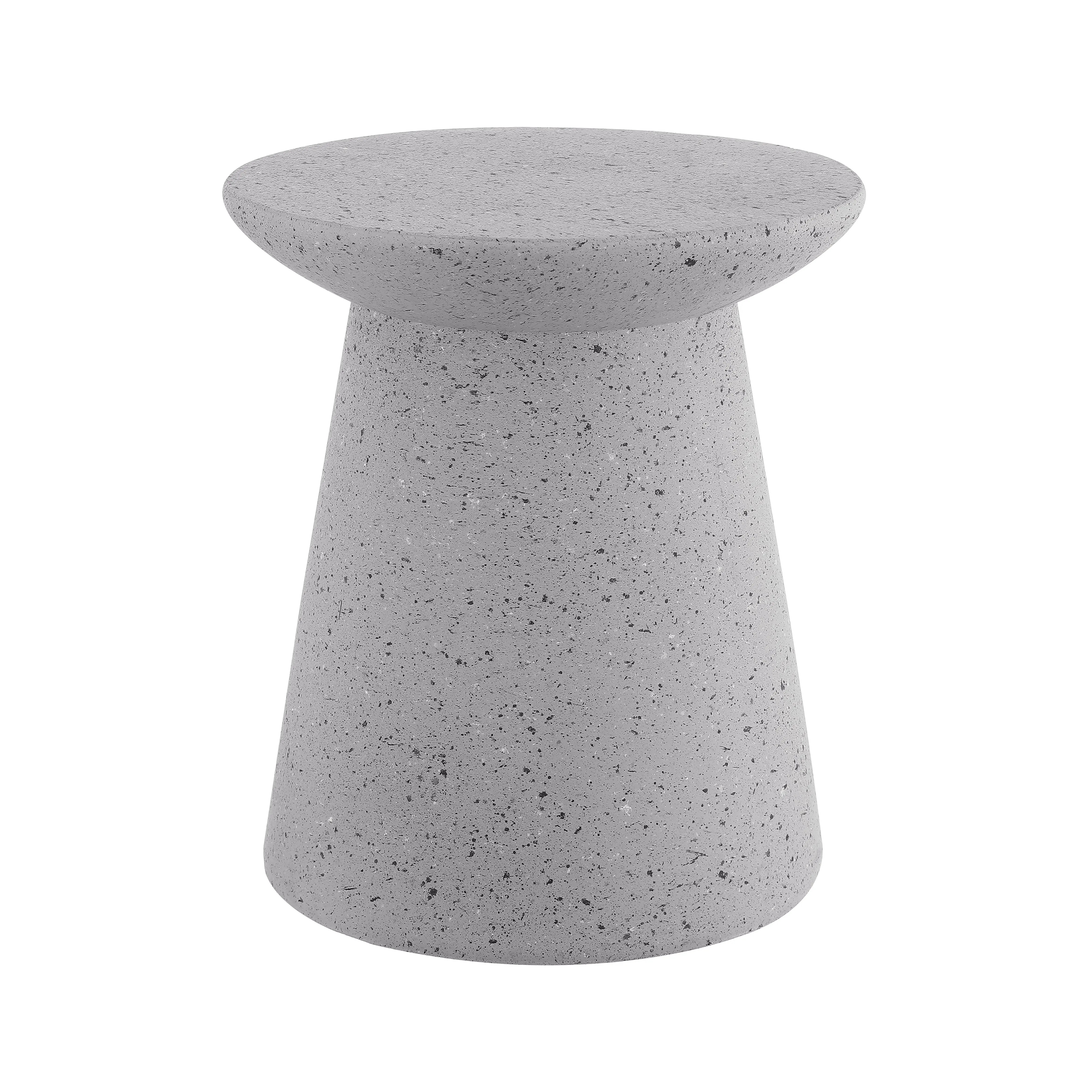 Hollie Minimalist Frosted Polyresin Indoor/Outdoor Accent Table, All-Weather Textured Round Pedes... | Nordstrom