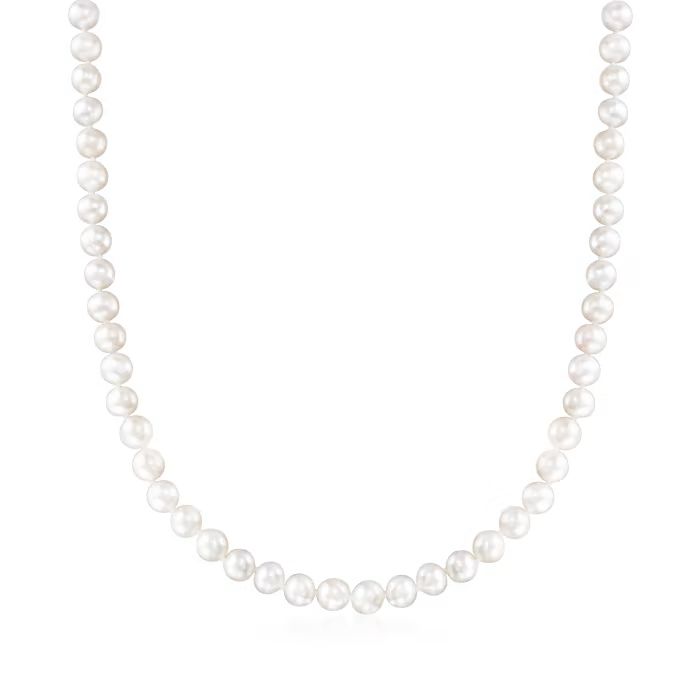 6-7mm Cultured Pearl Necklace with Sterling Silver Magnetic Clasp | Ross-Simons