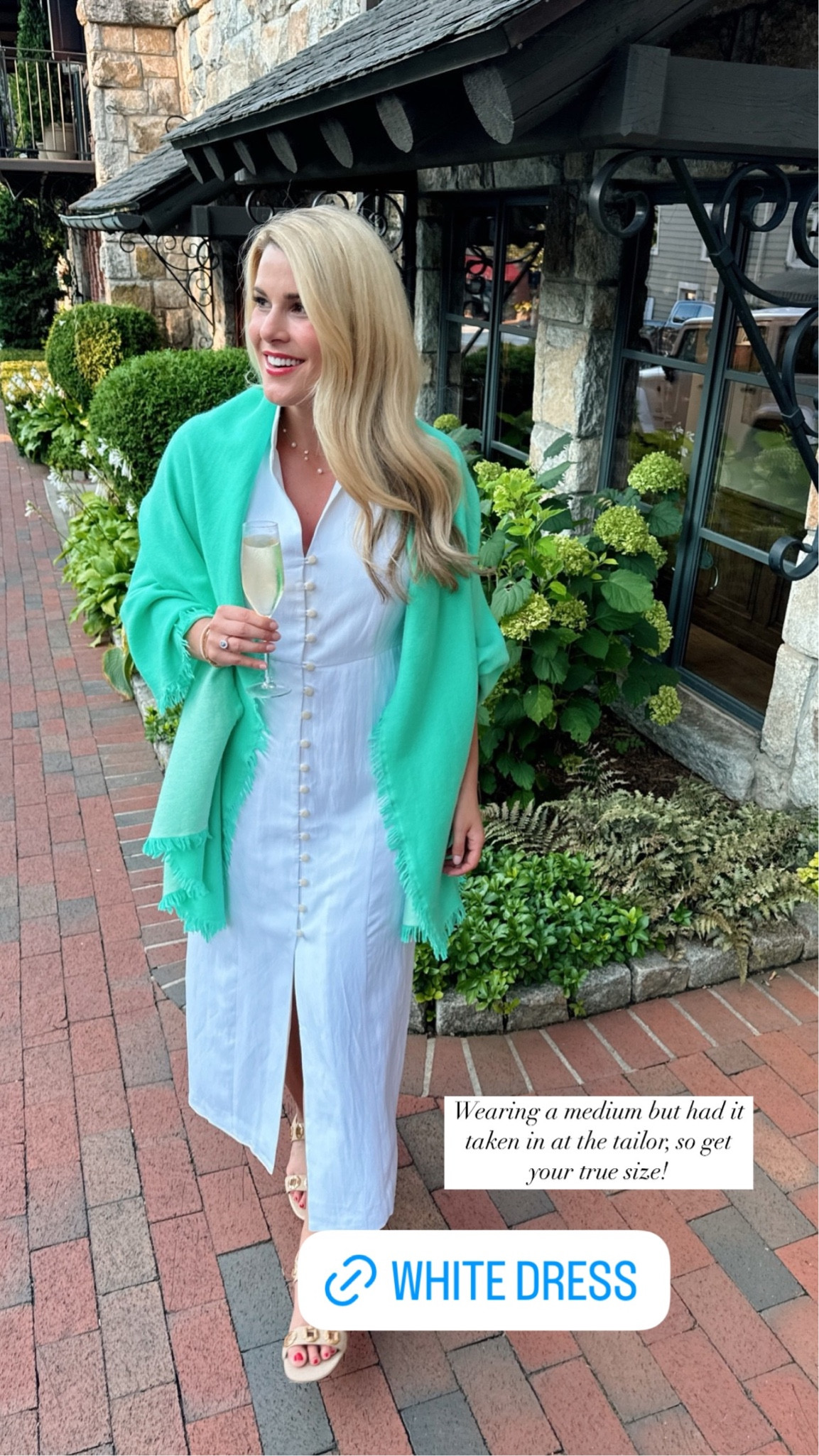 Wearing a medium but had it taken in at the tailor, so get your true size!