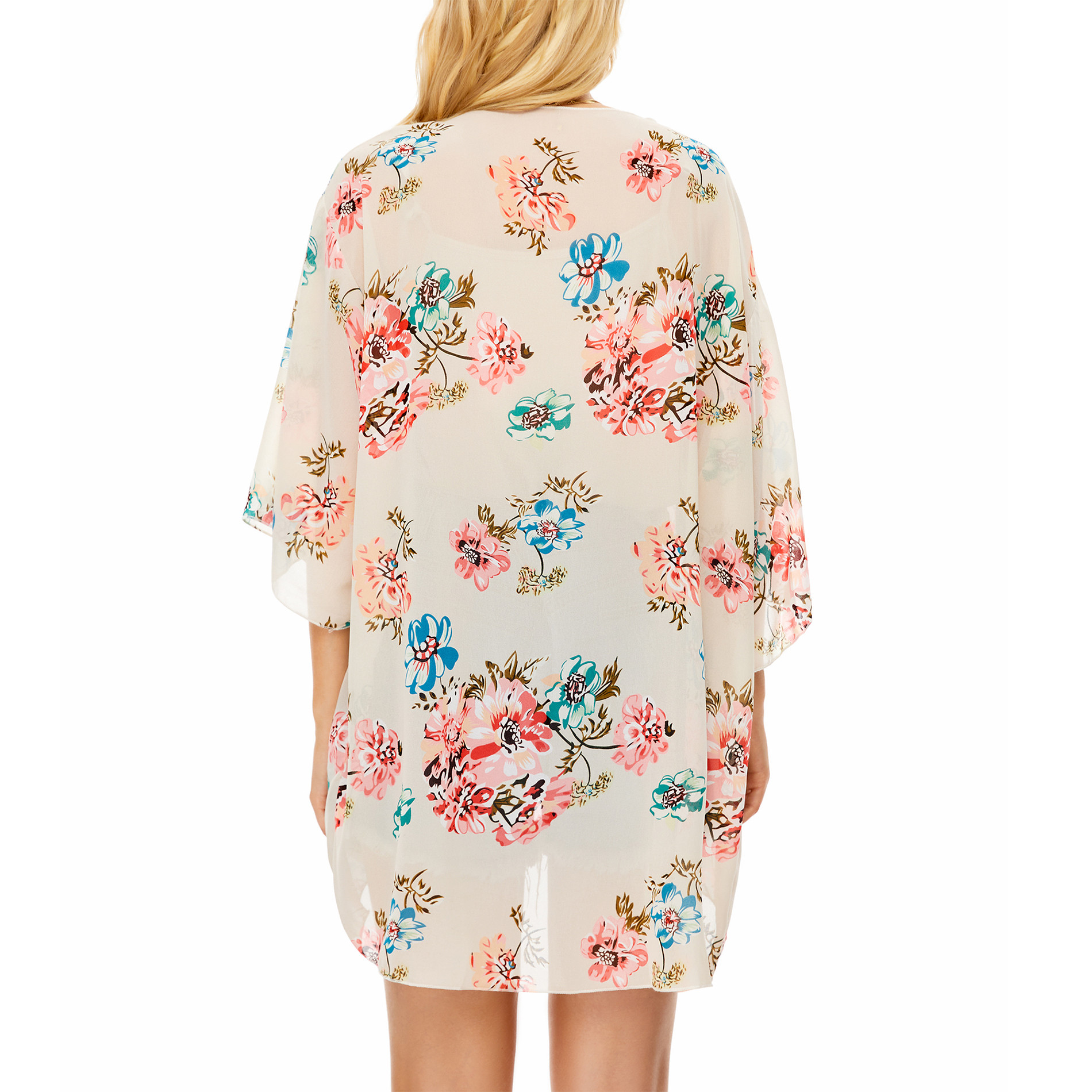 Zando Floral Kimono Cardigans for Women Loose Open Front Kimono Swimsuit Cover Ups for Women Casu... | Walmart (US)