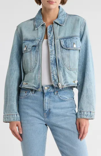 BLANKNYC Crop Denim Jacket with Adjustable Waist in Two For One at Nordstrom Rack, Size X-Small | Nordstrom Rack