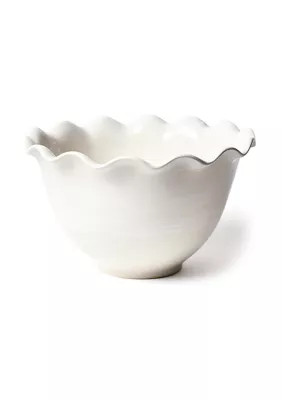 COTON COLORS Signature White 9" Ruffle Bowl | Belk