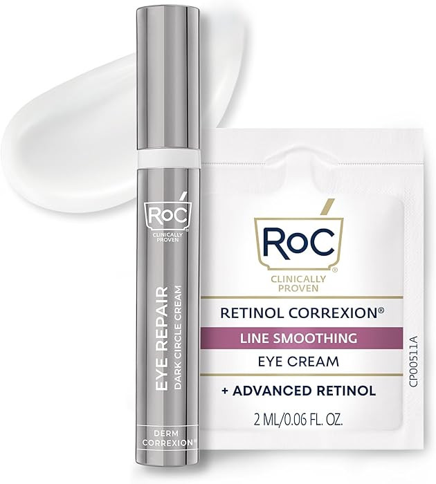 RoC Derm Correxion Retinol Eye Repair Dark Circle Cream Treatment with Niacinamide, Resveratrol, ... | Amazon (US)