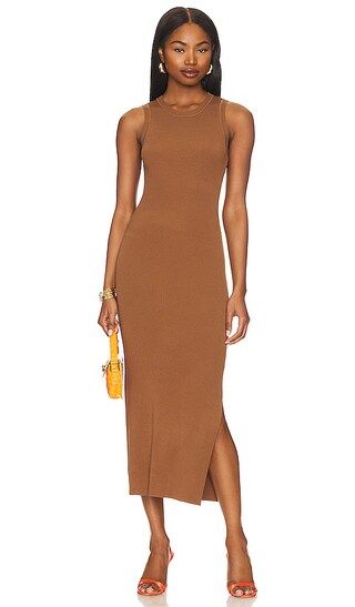 Syd Knit Midi Dress in Toffee | Revolve Clothing (Global)