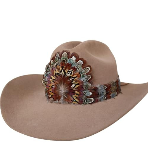 Feather Hat Band – Adjustable Western Hat Accessory for Cowboy & Fedora Hats – Natural Feathers for Men & Women | Amazon (US)