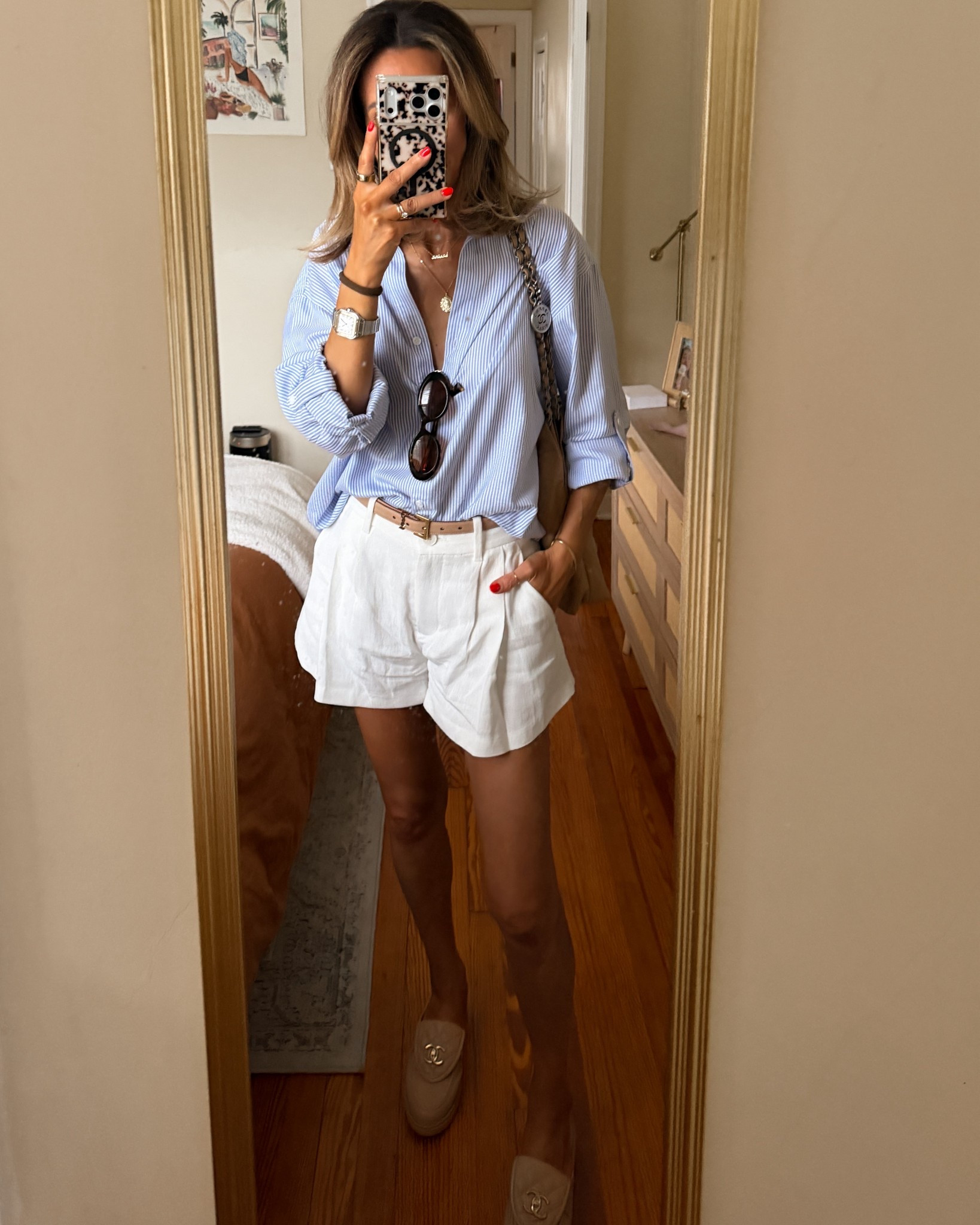 What I’m wearing for our margaritas date! 
Mini shorts (size 2) in linen has the pleated that make it look a bit more flared and so cute! Paired with an oversized lightweight button up shirt (size 2Xs - fits very oversized!) 

#LTKdayinmylife #LTKootd #LTKgrwm