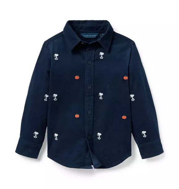 Peanuts Snoopy Embroidered Corduroy Shirt | Janie and Jack