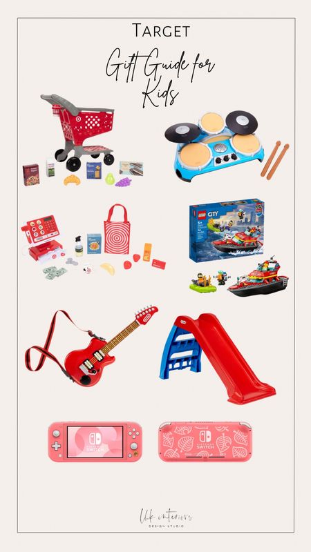 Target Gift Guide for Kids 
Little tikes my real jam electric guitar, Nintendo switch lite, little tikes my first slide, target cash register and accessories, target toy shopping cart, Lego city fire rescue boat toy. 

#LTKkids #LTKsalealert #LTKHoliday