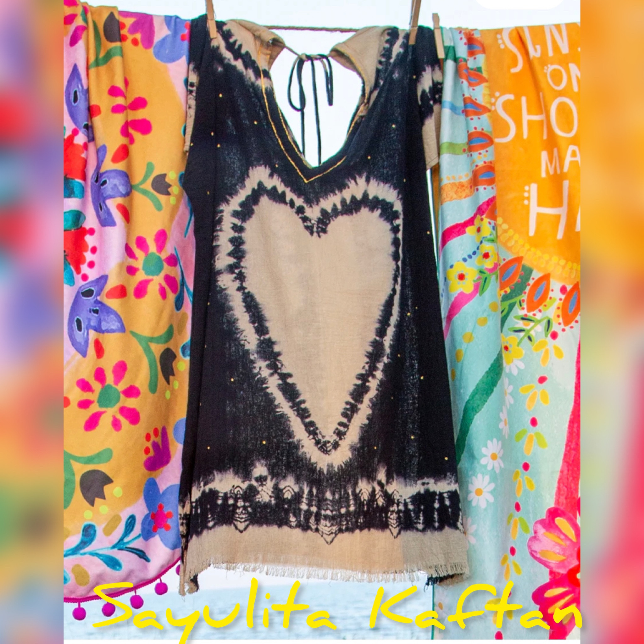 The beach is calling! Inspired by travels to Mexico, this Sayulita Kaftan has unique dye and gold metallic details! No two look alike! Wear it to the beach or around the market for a boho, beachy look!

#LTKU #LTKstyletip #LTKFind