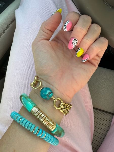 My current Nail vibes, pair perfectly with turquoise and gold!  Feeling spring deeply!

#Bangles #Bracelets #SpringOutfits #SpringJewelry #Nails #NailAndSpa #SpringAccessories 

#LTKSeasonal #LTKFestival #LTKstyletip