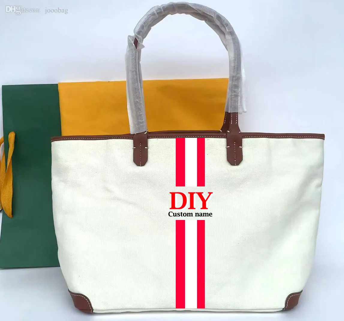 Women bag Totes shopping leather DIY custom name customizing Customized zipper Single shoulder sh... | DHGate