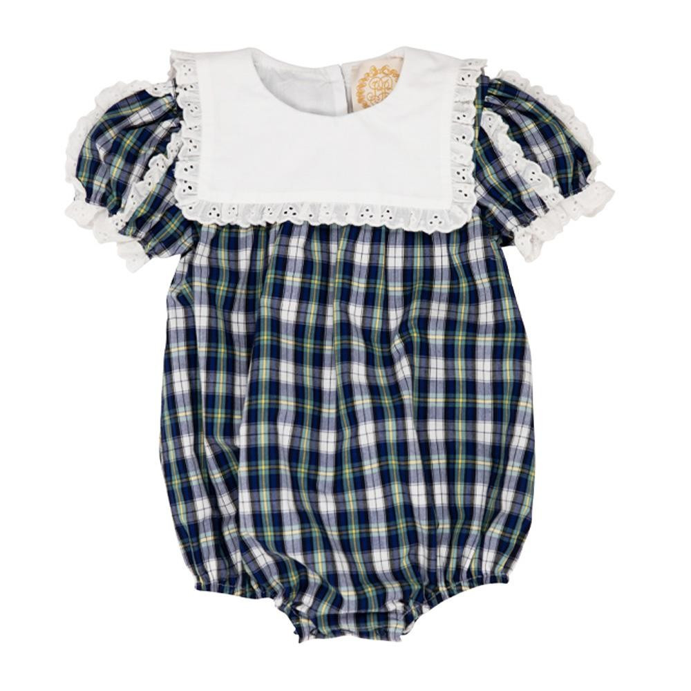 Bea Louise Bubble - Pine Valley Prep Plaid with Worth Avenue White | The Beaufort Bonnet Company