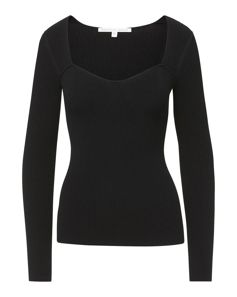 Gladys Sweetheart-Neckline Pullover | Veronica Beard