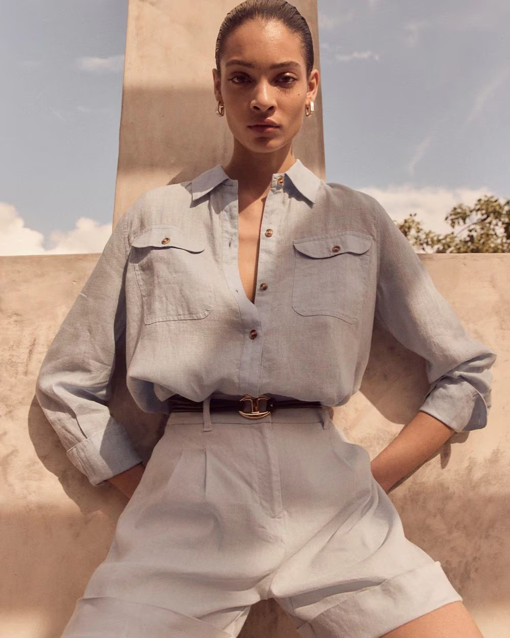 Linen Button-Down Shirt | White House Black Market