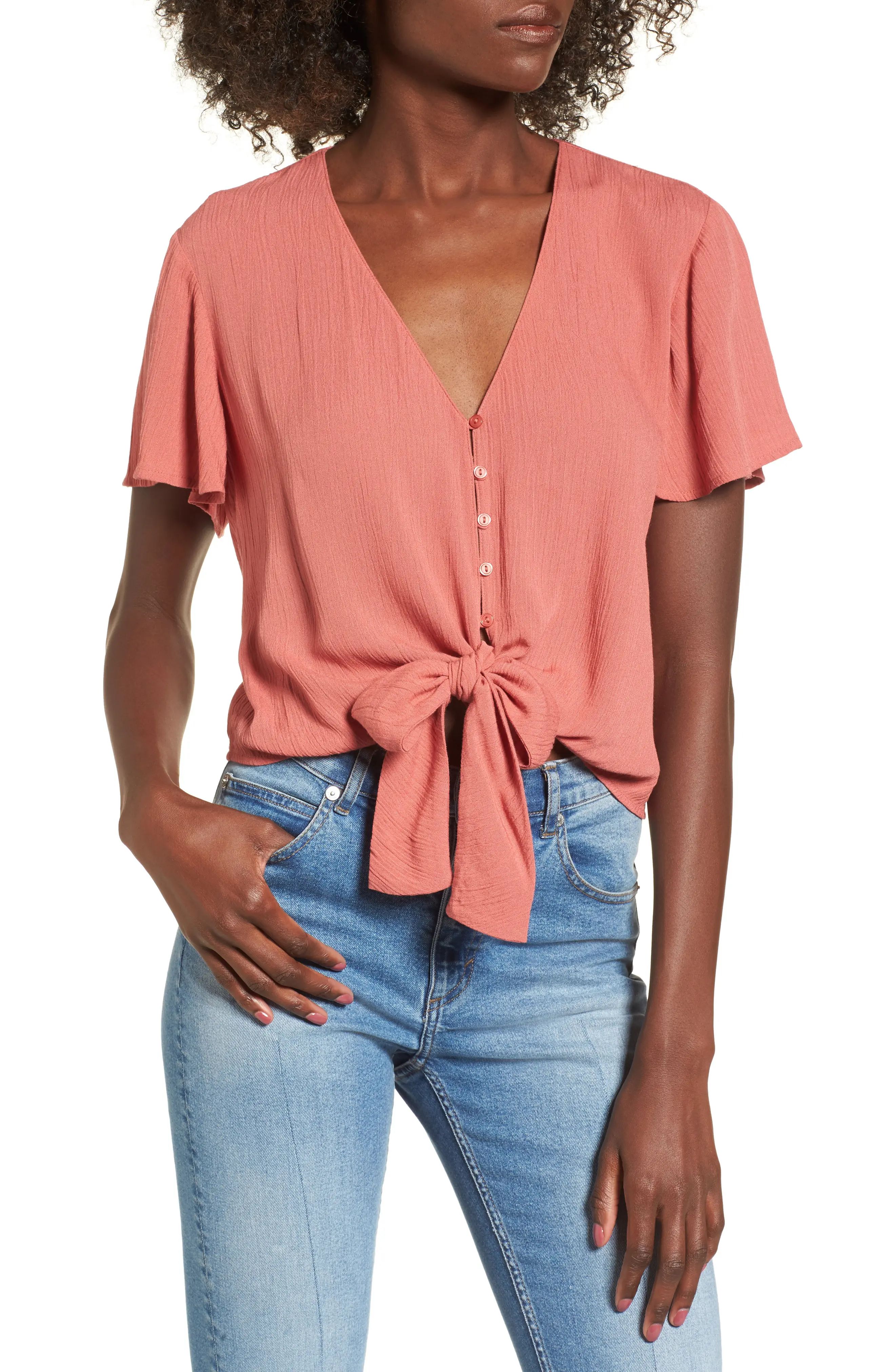 Knot Front Shirt | Nordstrom