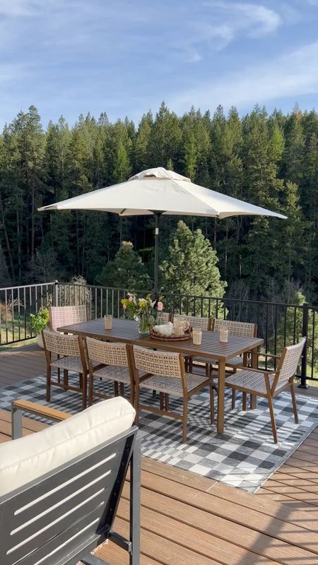 RUN my outdoor dining chairs are 50% off and this year’s version of my table is 60% off!! This WILL sell out, just like last year!! 

Outdoor dining, Al fresco, patio, deck, porch, summer, entertaining, spring, umbrella,’outdoor rug, 

#LTKFindsUnder100 #LTKHome #LTKSaleAlert