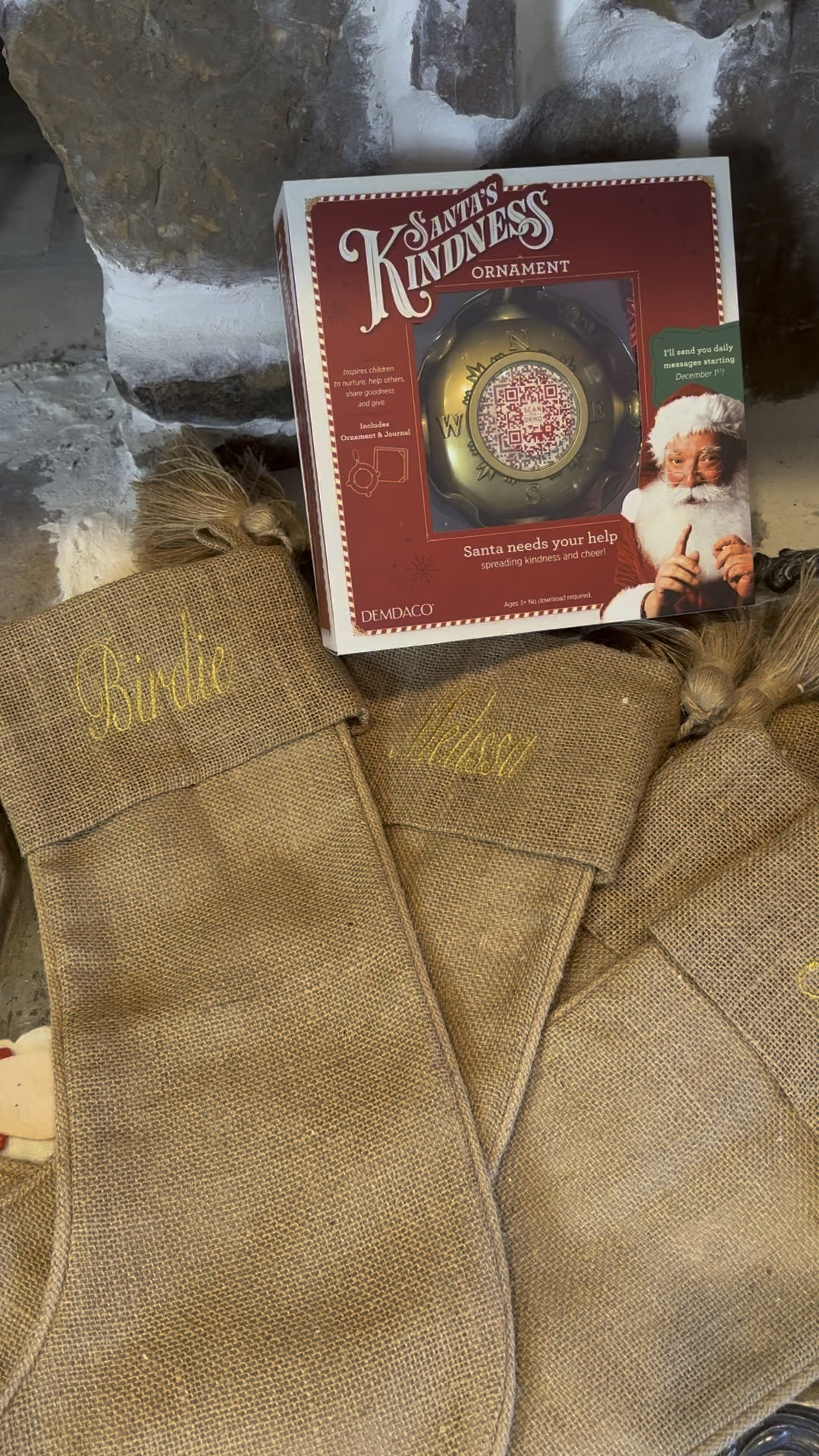 Looking for an Elf on the Shelf alternative? 

Was so happy to find Santa’s Kindness ornament at a local shop, I had to share it with you too! Your kids will get messages from Santa every day to help them spread kindness all through the month of December. 

A great surprise to add to their Christmas PJ gift 🎁 😊

#LTKHoliday #LTKGiftGuide #LTKSeasonal