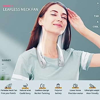 Amazon.com: The Portable Neck Fan From Popular Earphone Design,The Leafless Neck Fan Perfect For ... | Amazon (US)