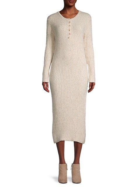 RD style Rib-Knit Midi Dress on SALE | Saks OFF 5TH | Saks Fifth Avenue OFF 5TH