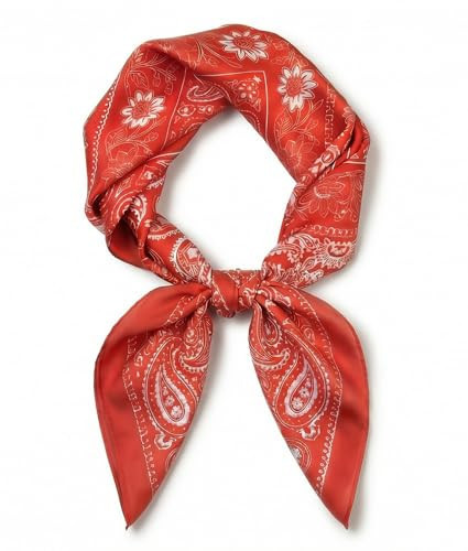 corciova Red Bandana Print Square Scarf for Women - 70 x 70 cm (27.5 in) Polyester Neck Hair Head Scarf, Paisley Floral Kerchief for Handbag, Hat or Wrist | Amazon (US)
