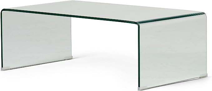 Christopher Knight Home Pazel 12mm Tempered Glass Coffee Table, Clear | Amazon (US)
