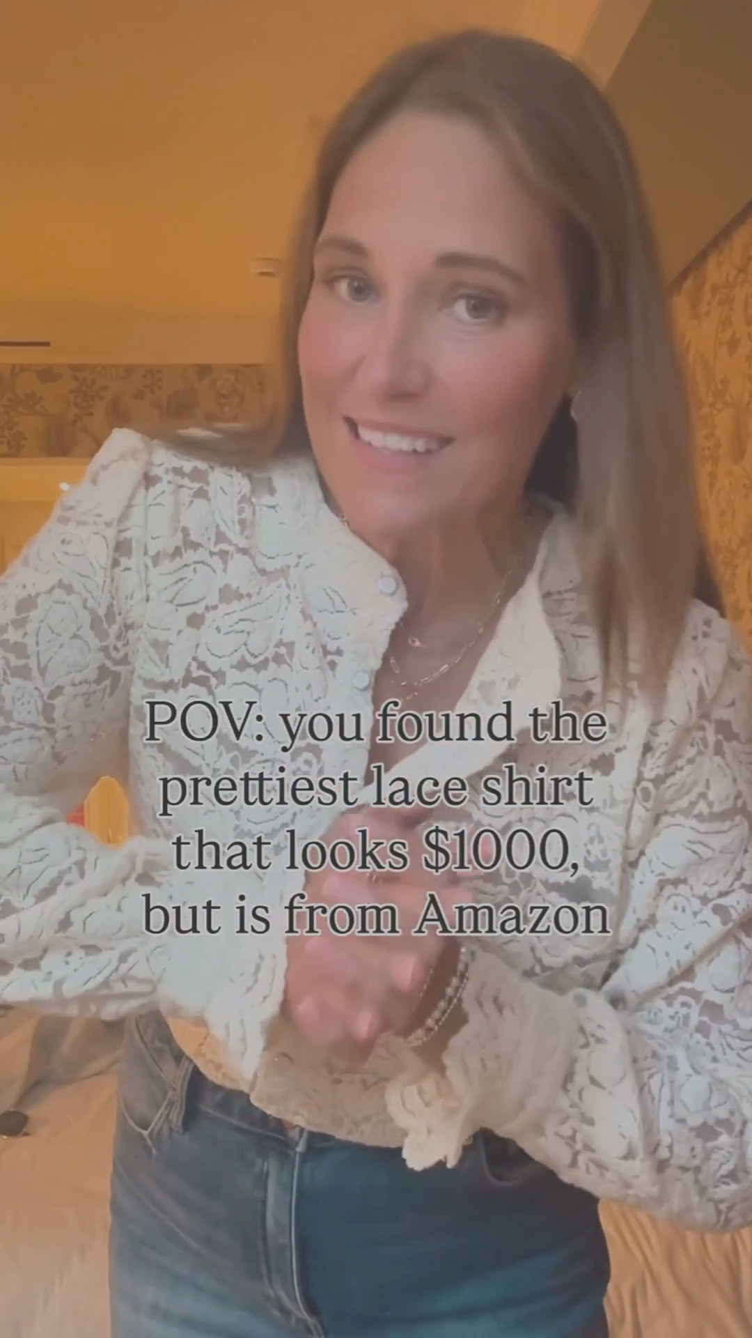 We had to share this top that we recently got from Amazon! It is the most gorgeous lace top for under $100! It’s a perfect layering piece and brings an elegant touch to every outfit! 

#LTKMidsize #LTKOver40 #LTKSeasonal