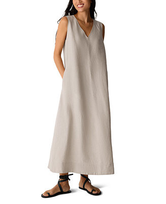 Eileen Fisher Women's & Plus Size Sleeveless V-Neck Dress - Macy's | Macy's