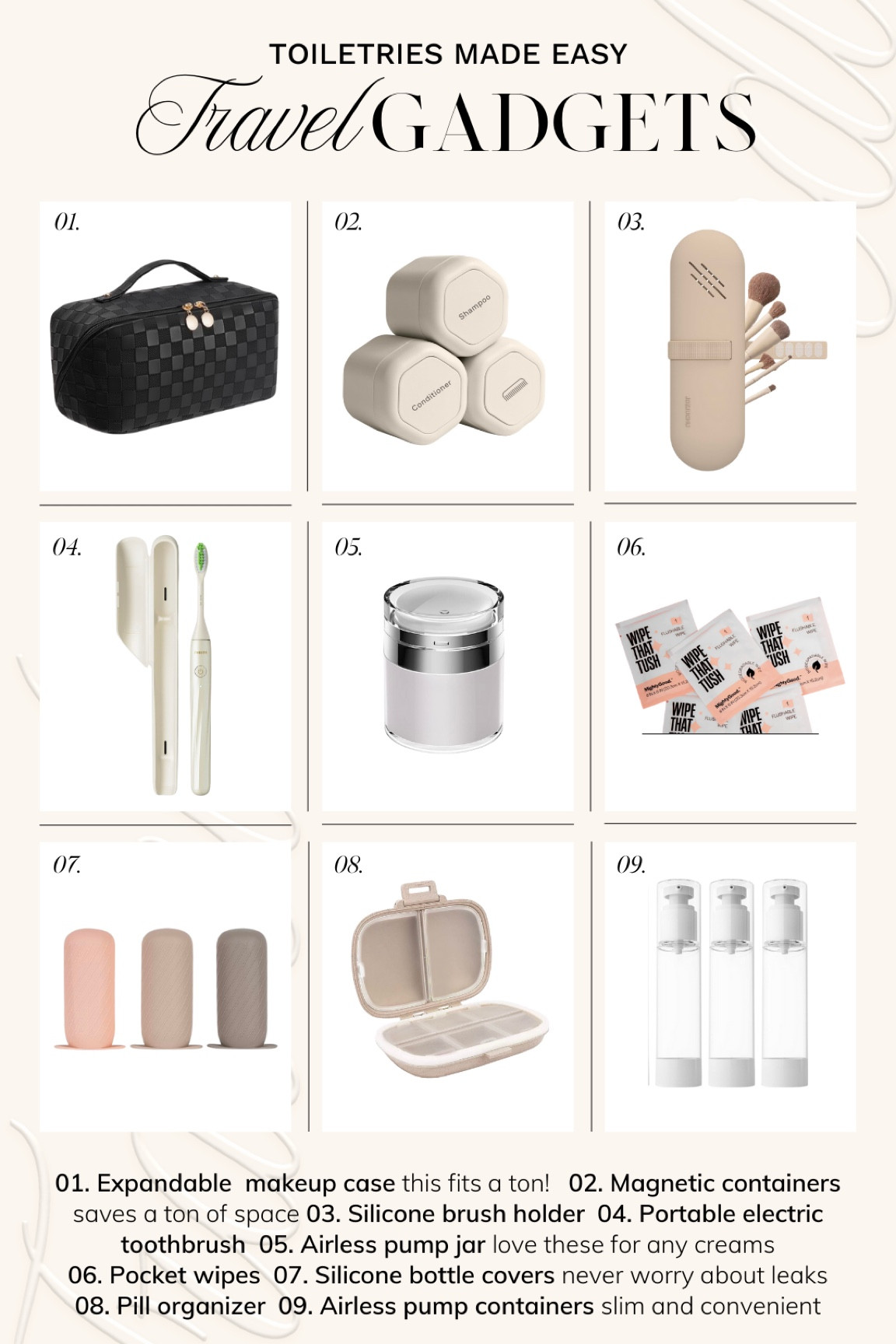 Must Have Travel Gadgets | travel bags, toiletries, toiletry bag , travel must haves, amazon travel finds, travel organization, travel gadgets, travel size, carrying case, travel bag, toiletry items, travel gadget, travel cases, travel case, traveling essentials, makeup bag, makeup case, bag organization 

#LTKitbag #LTKfindsunder100 #LTKtravel