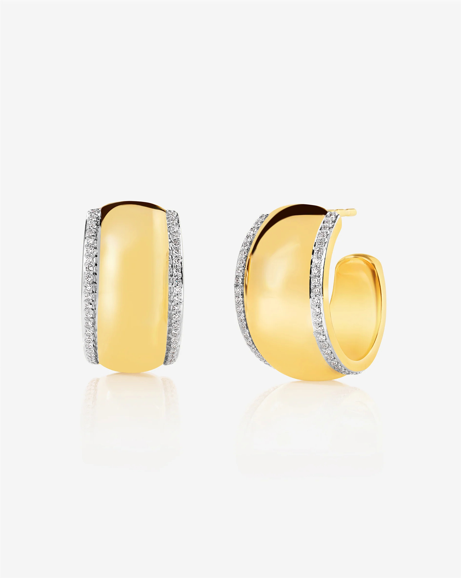 Diamond Border Bubble Hoops | Ring Concierge