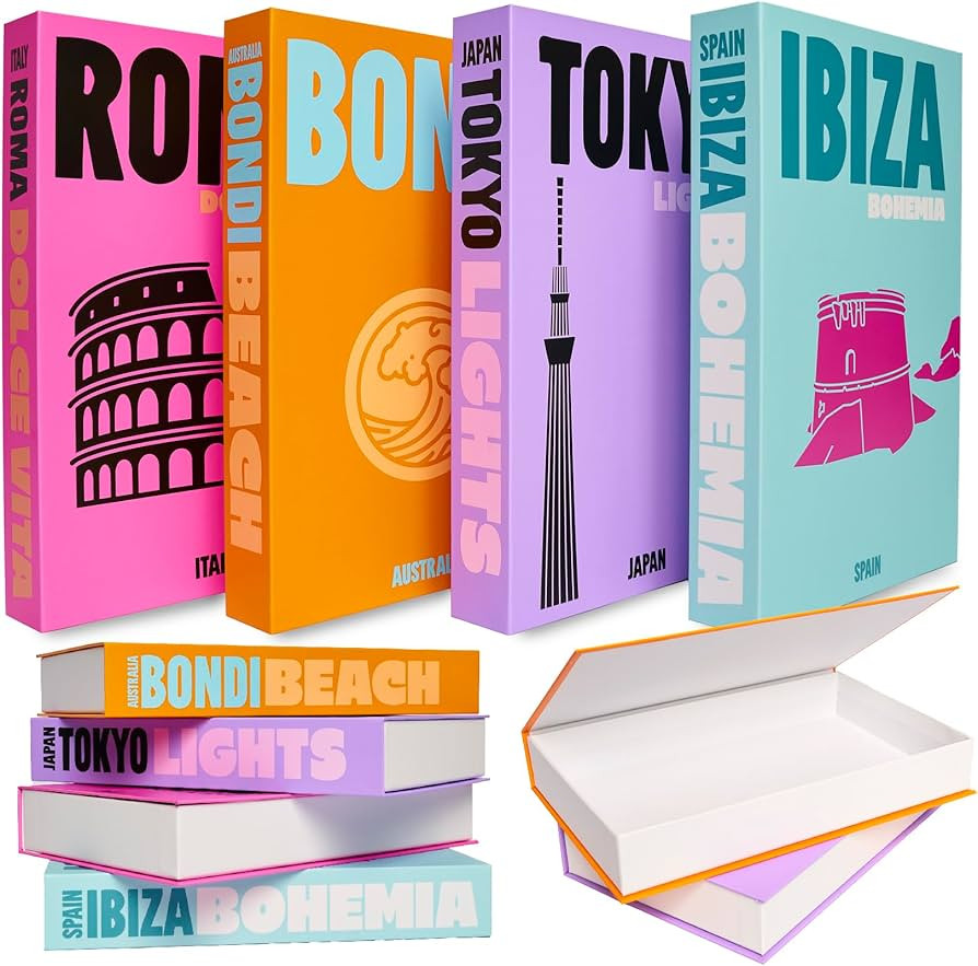 Aisle 3 Essentials A3E Preppy Room Decor Books with Storage, Decorative Books, Coffee Table Books... | Amazon (US)