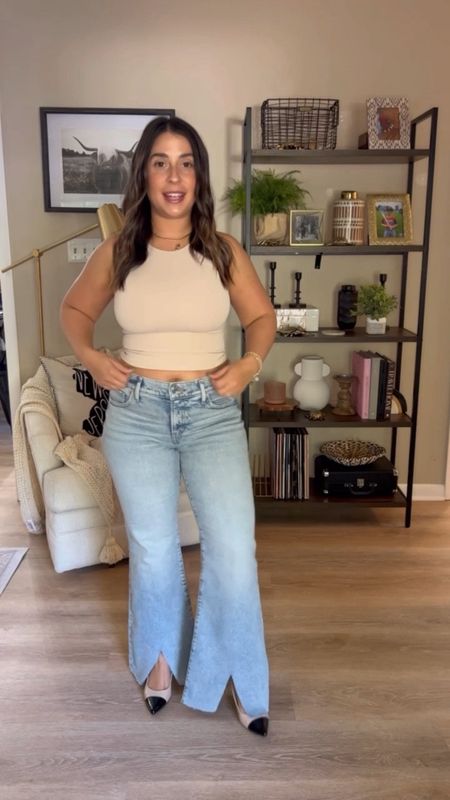 Normally a high rise petite girl but these midrise jeans from Express have me shook! And the slits at the bottom🫶 paired with my most favorite compression tanks ever (also from Express!). Petite, petite fashion, petite jeans, compression tank, express tank, midrise jeans, slit jeans, fuller bust, Amazon shoes

#LTKfindsunder50 #LTKshoecrush #LTKmidsize