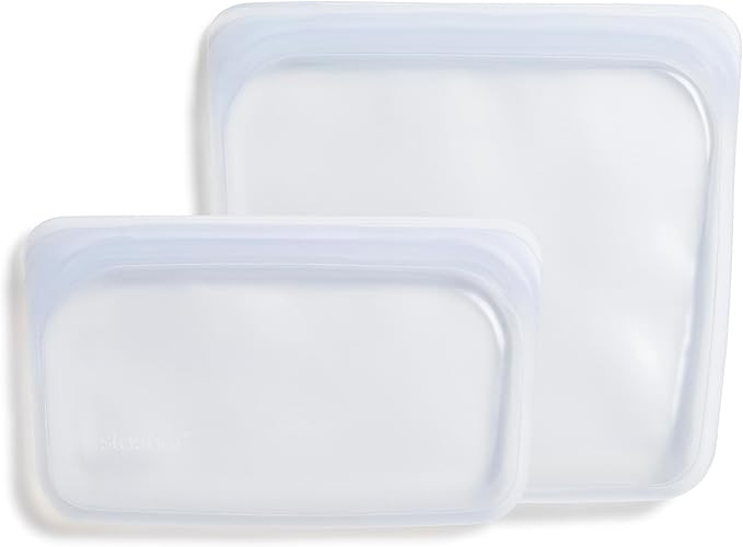 Stasher Premium Silicone Reusable Food Storage Bags, 2-Pack, Clear | Multi-Use Food Storage Bags,... | Amazon (US)