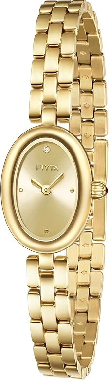 FIYTA Gold Pea Series Women's Watch, Oval Case, Adjustable Stainless Steel Bracelet or Leather Ba... | Amazon (CA)