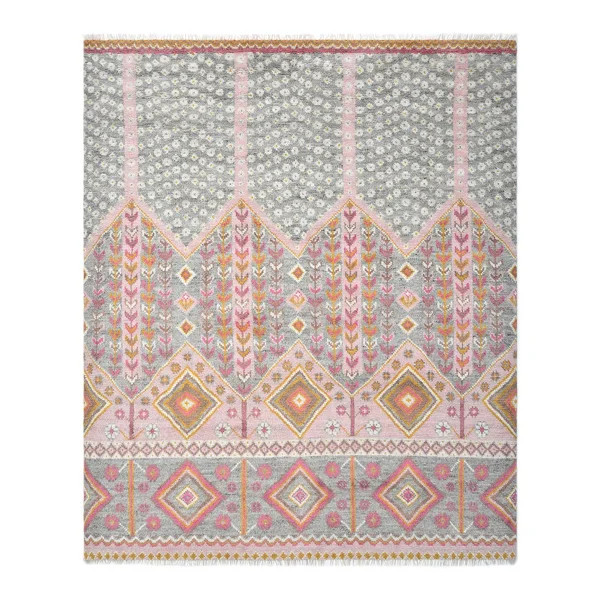 Desousa Hand Knotted Tencel Geometric Indoor Rug | Wayfair North America