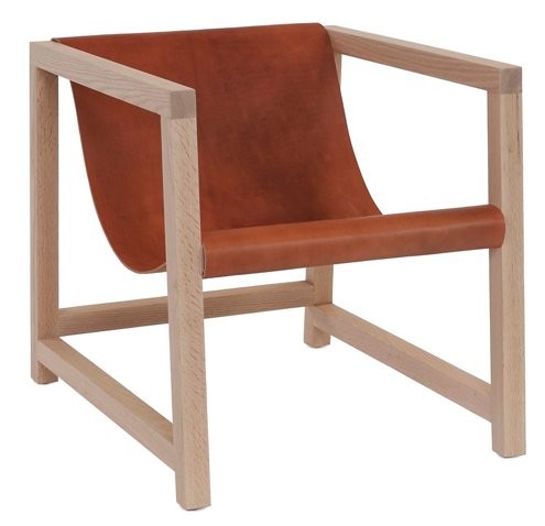 Mead Accent Chair, Chestnut Leather | One Kings Lane
