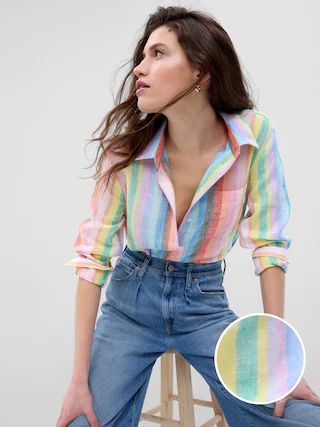 Linen Boyfriend Shirt | Gap (US)