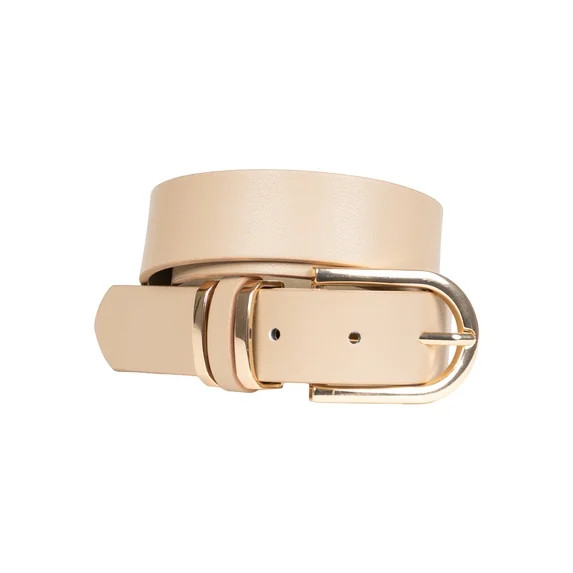 Time and Tru Women's & Women's Plus Mixed Loops Belt, Latte | Walmart (US)