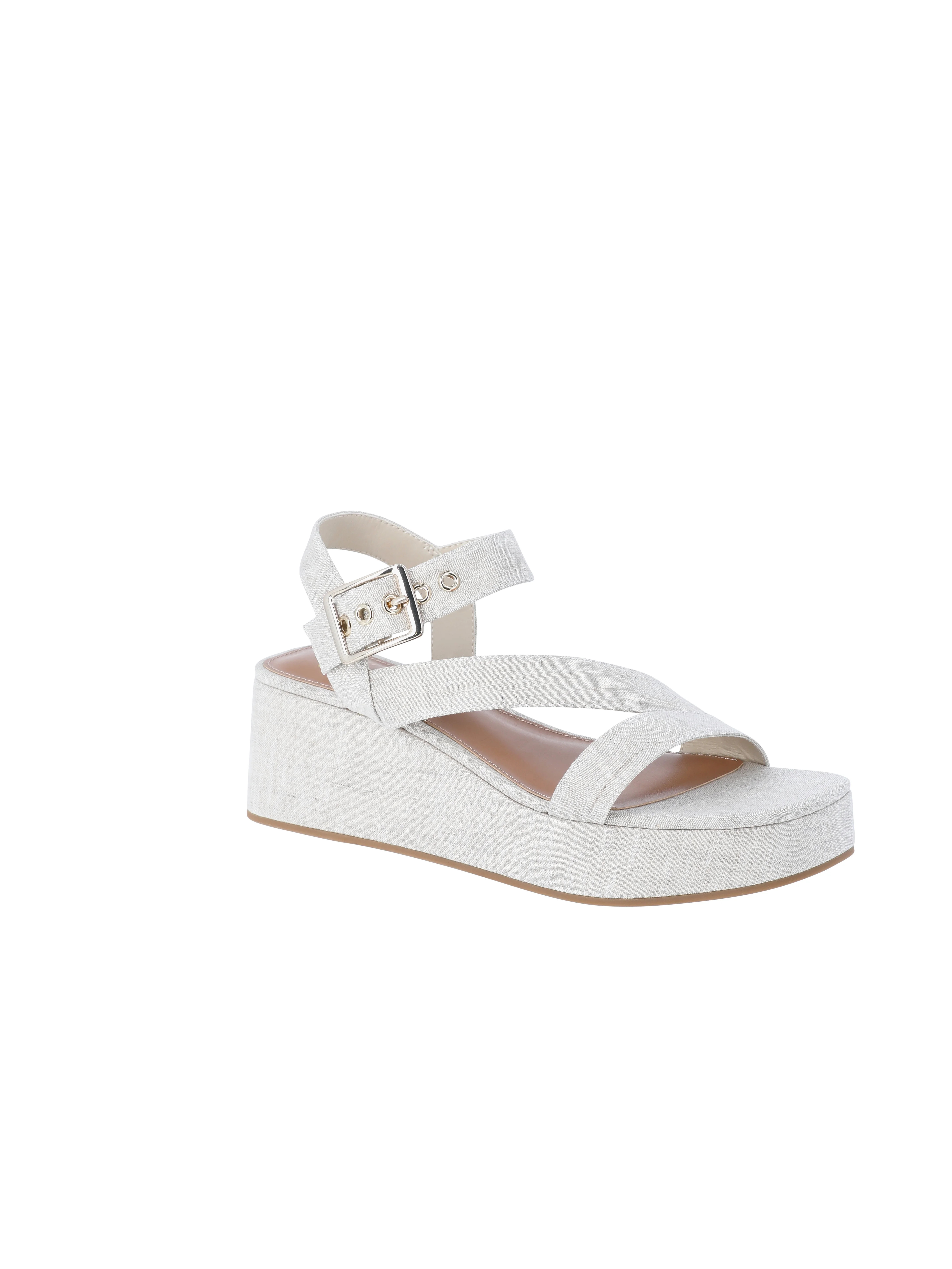 Time and Tru Women's Cross Strap Wedge Sandals, Sizes 6-11 | Walmart (US)