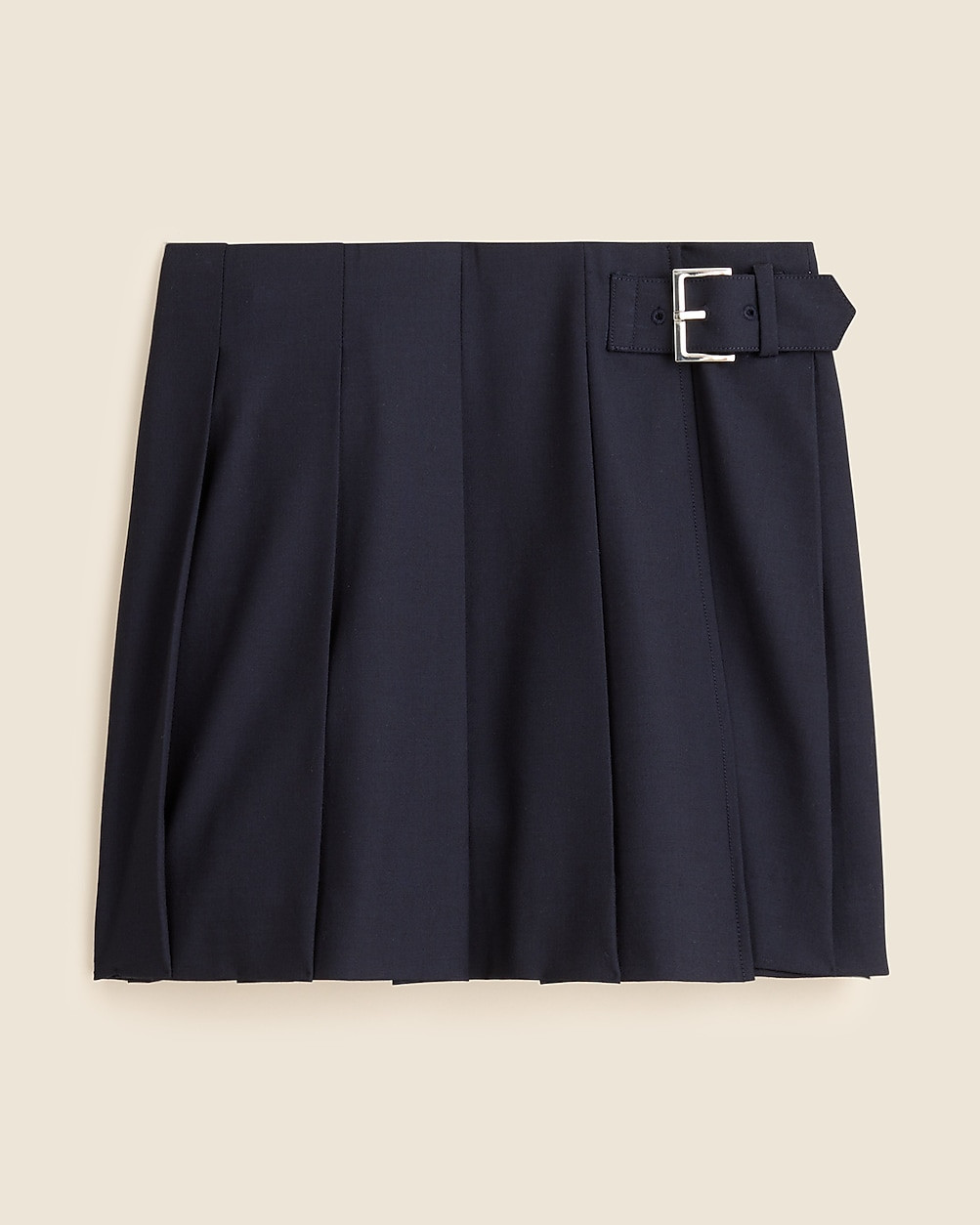 Pleated mini skirt with buckle detail | J. Crew US