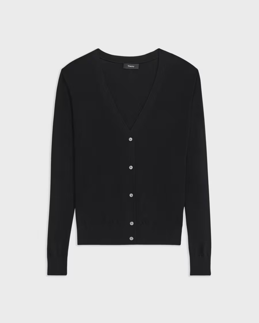 V-Neck Cardigan in Regal Wool | Theory
