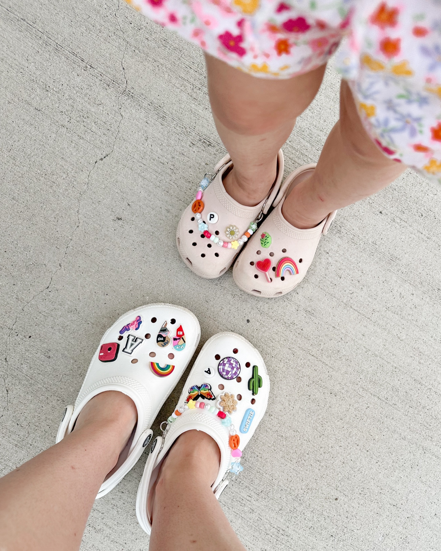 Croc charms and friendship bracelets! 🌈🦋🌸🙂🩷🪩🌵 

#LTKfamily #LTKshoecrush #LTKkids