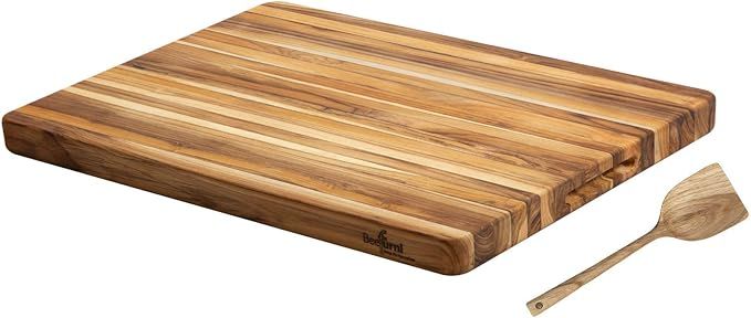 BEEFURNI Rectangular Real Teak Wood Durable Solid Hard Wooden Cutting Chopping Board Kitchen Acce... | Amazon (US)