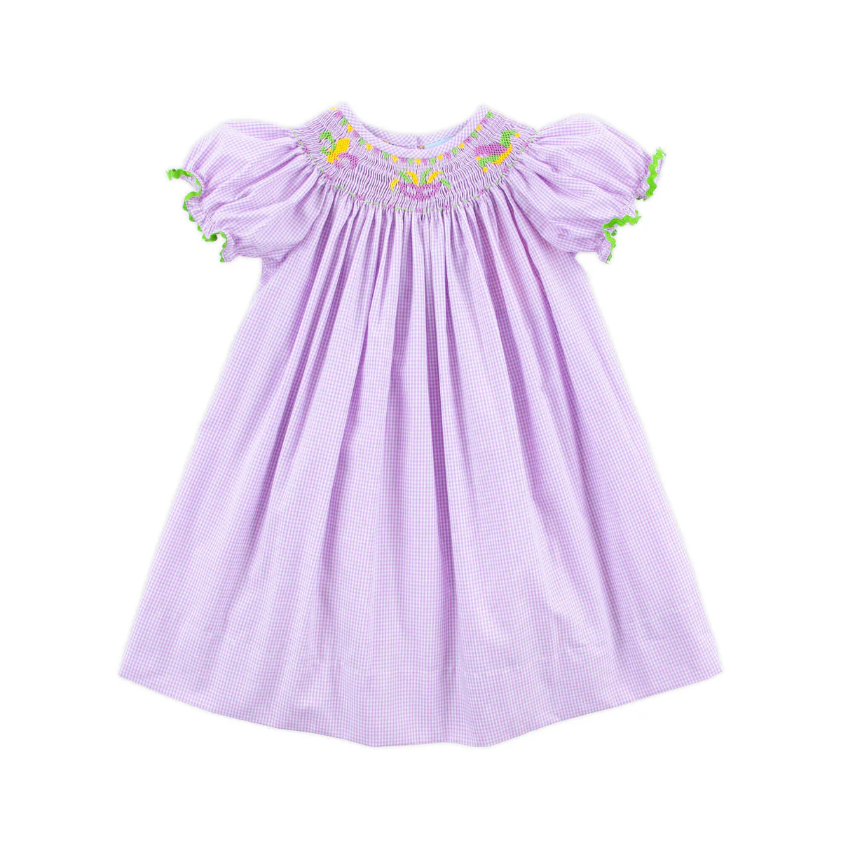 Mardi Gras Purple Smocked Bishop Dress | Classic Whimsy