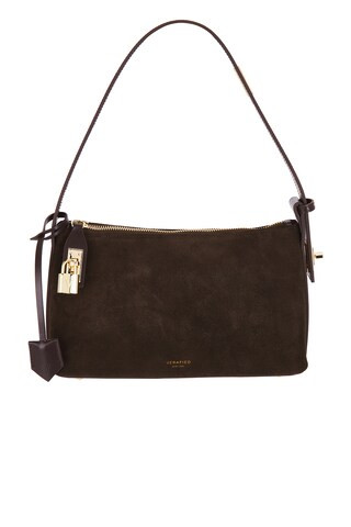 VERAFIED Suede Hobo Bag in Espresso & Gold from Revolve.com | Revolve Clothing (Global)