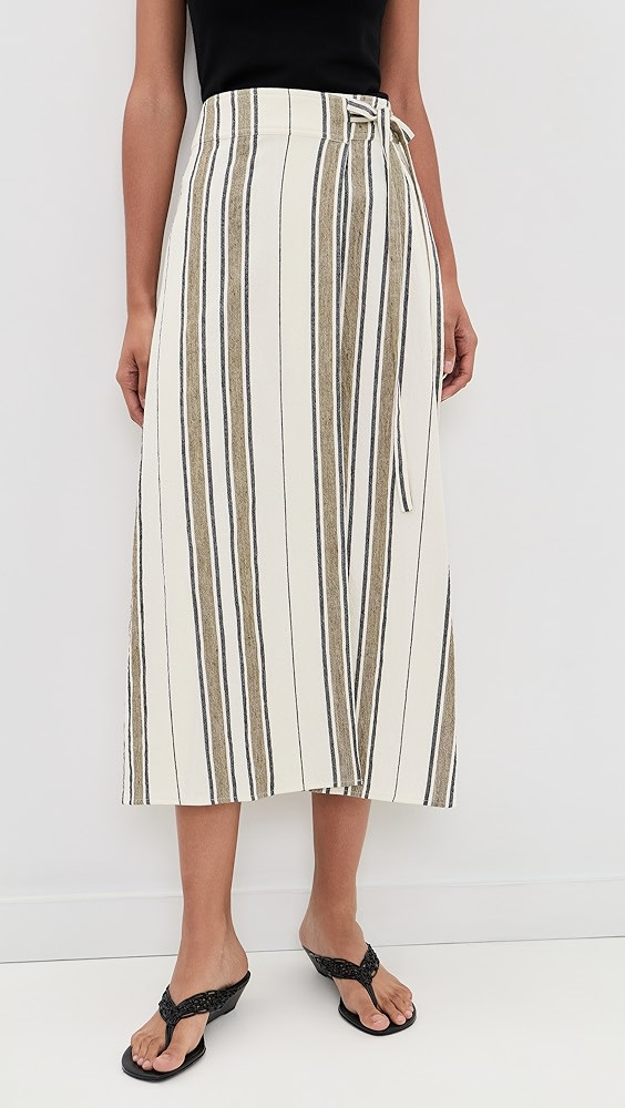 Stripe Marsala Wrap Skirt | Shopbop