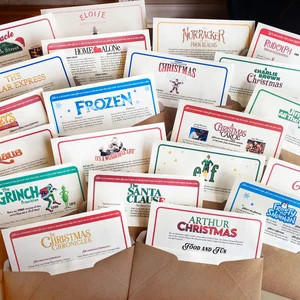 Christmas Family Movie Menus, Themed Menus, Mystery Movies, Family Movie night, Family Christmas ... | Etsy (US)