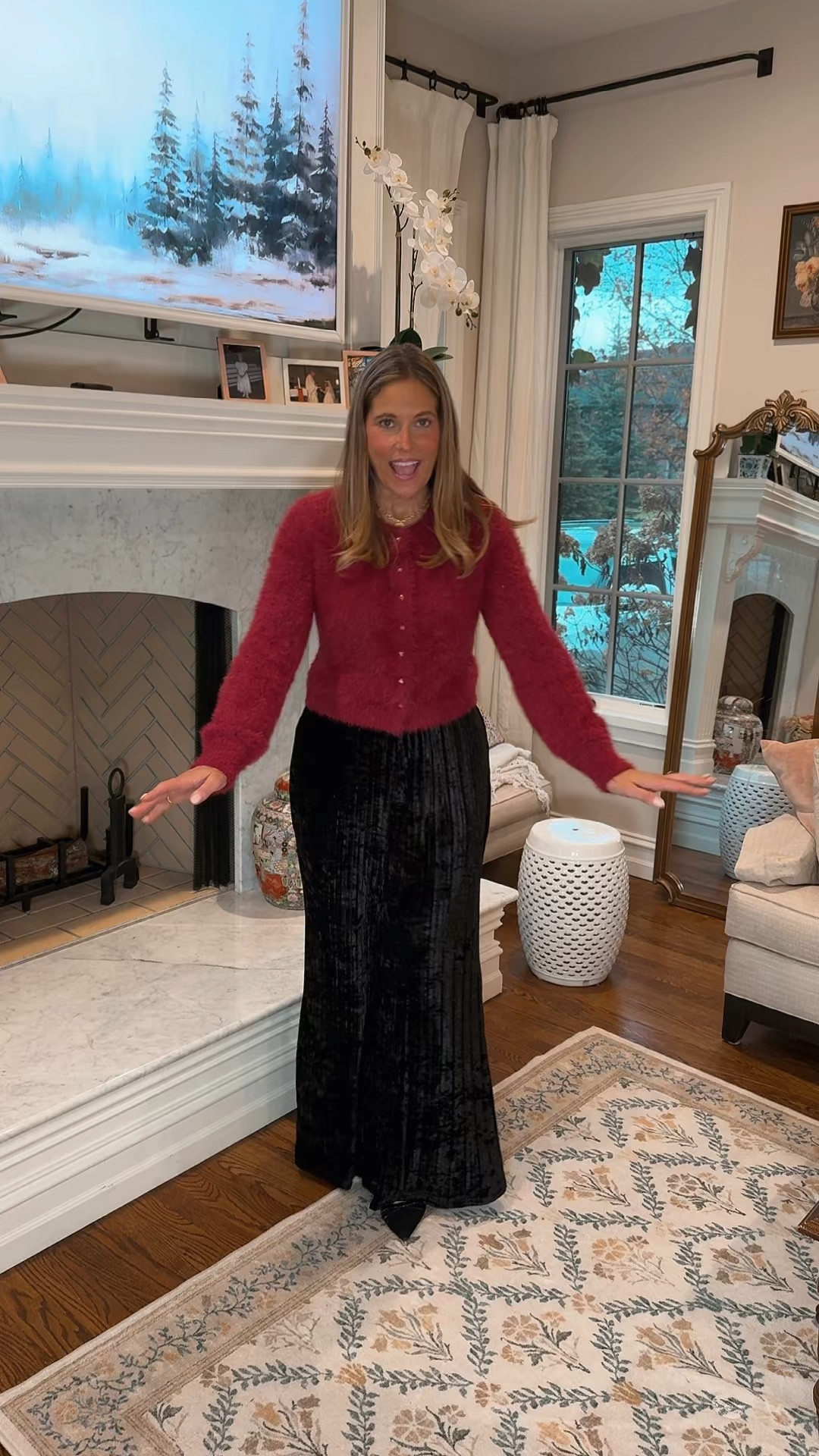 Love these velvet pants! I've tried many and these are my favorites this season! Perfect for holiday parties!

#LTKMidsize #LTKOver40 #LTKHoliday