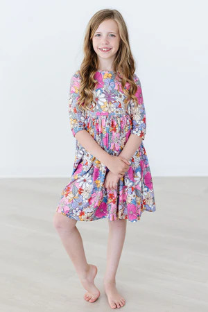 Mauve What's Up Buttercup Twirl Dress | Mila and Rose