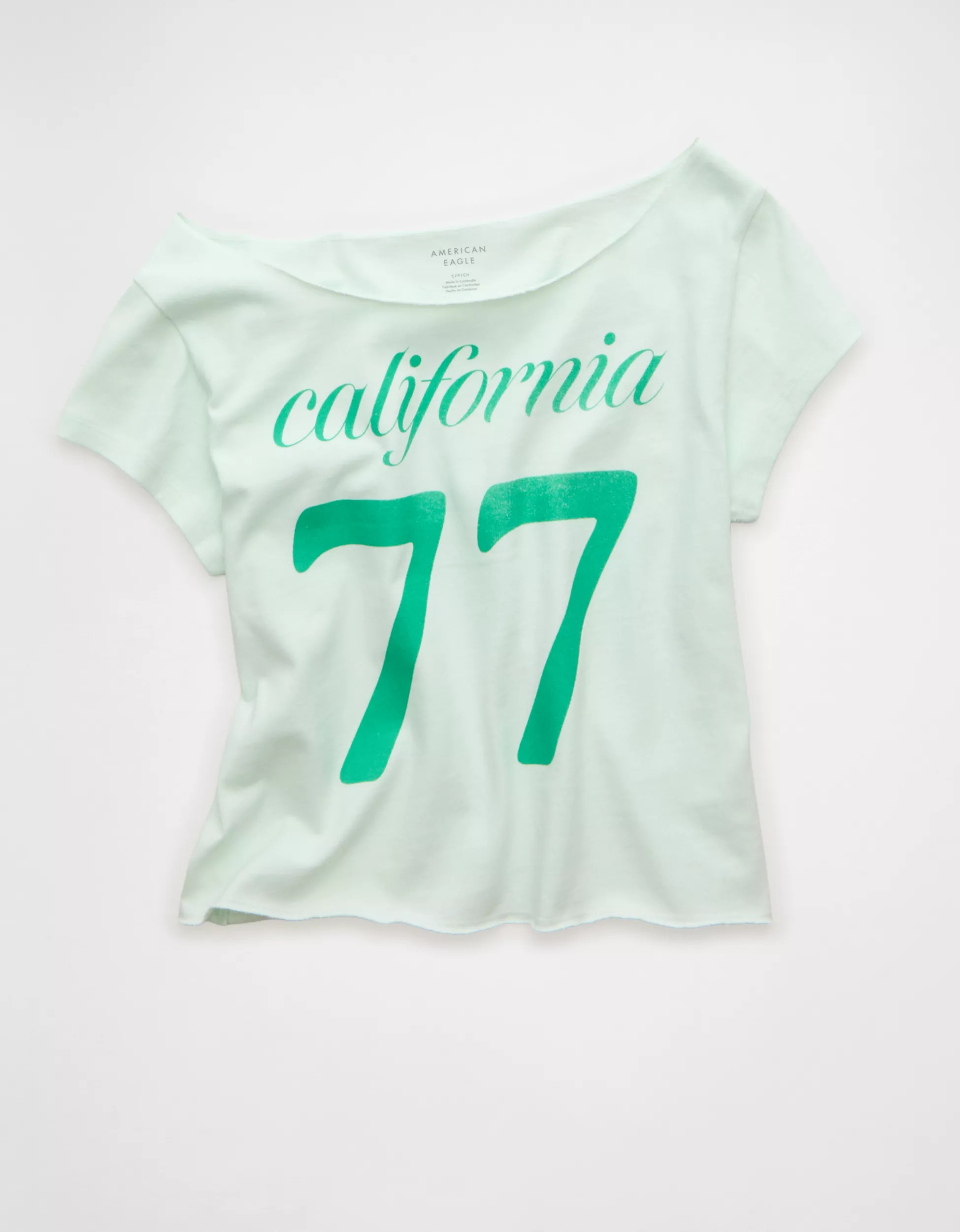 AE Off-the-Shoulder Graphic T-Shirt | American Eagle Outfitters (US & CA)